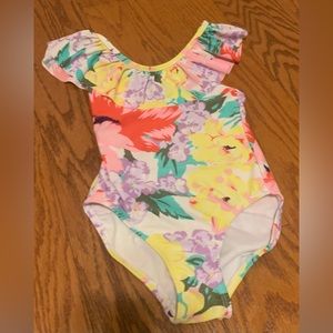 GAP Kids XS one piece floral print bathing suit